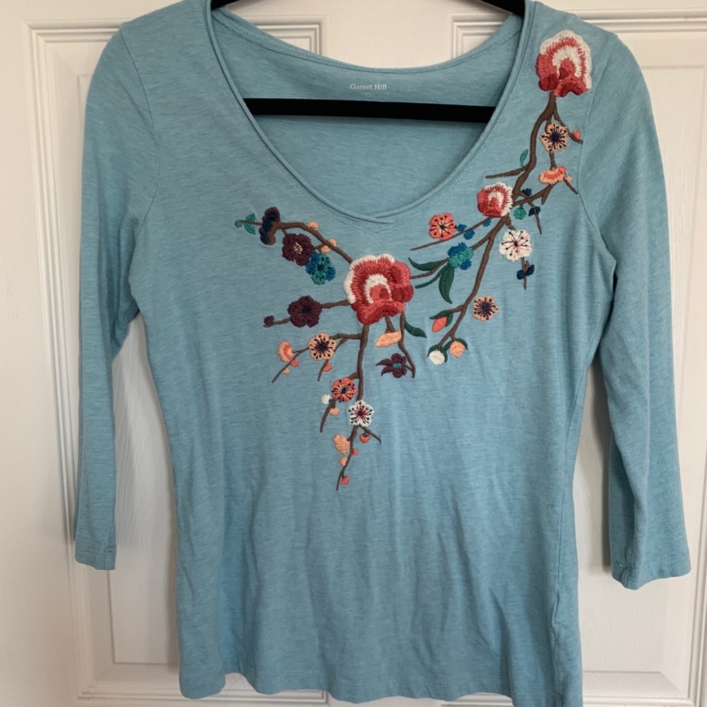 Garnet Hill Embroidered Top